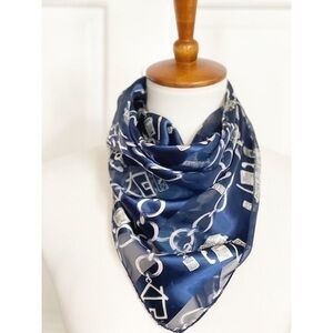 Realtor Sold Chain Link Navy Scarf